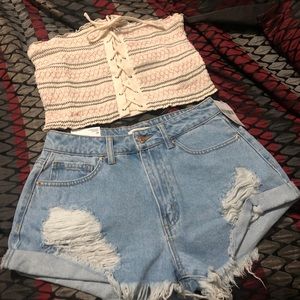 Short y blusa
